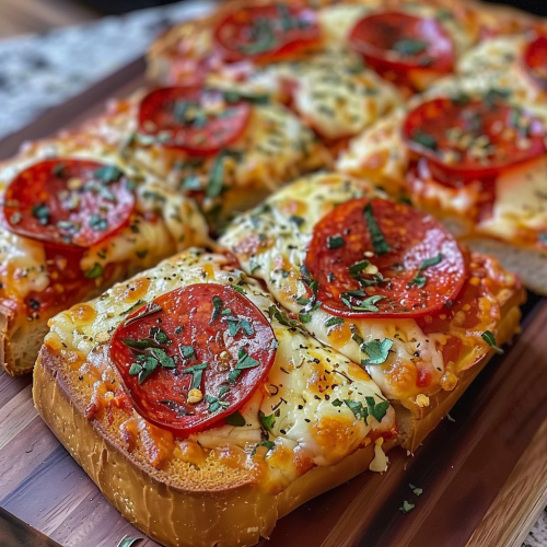 Garlic Bread Pizza Recipe Quick Easy Dinner Idea