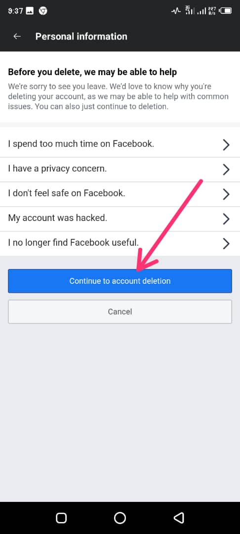 How to Delete Facebook Account 