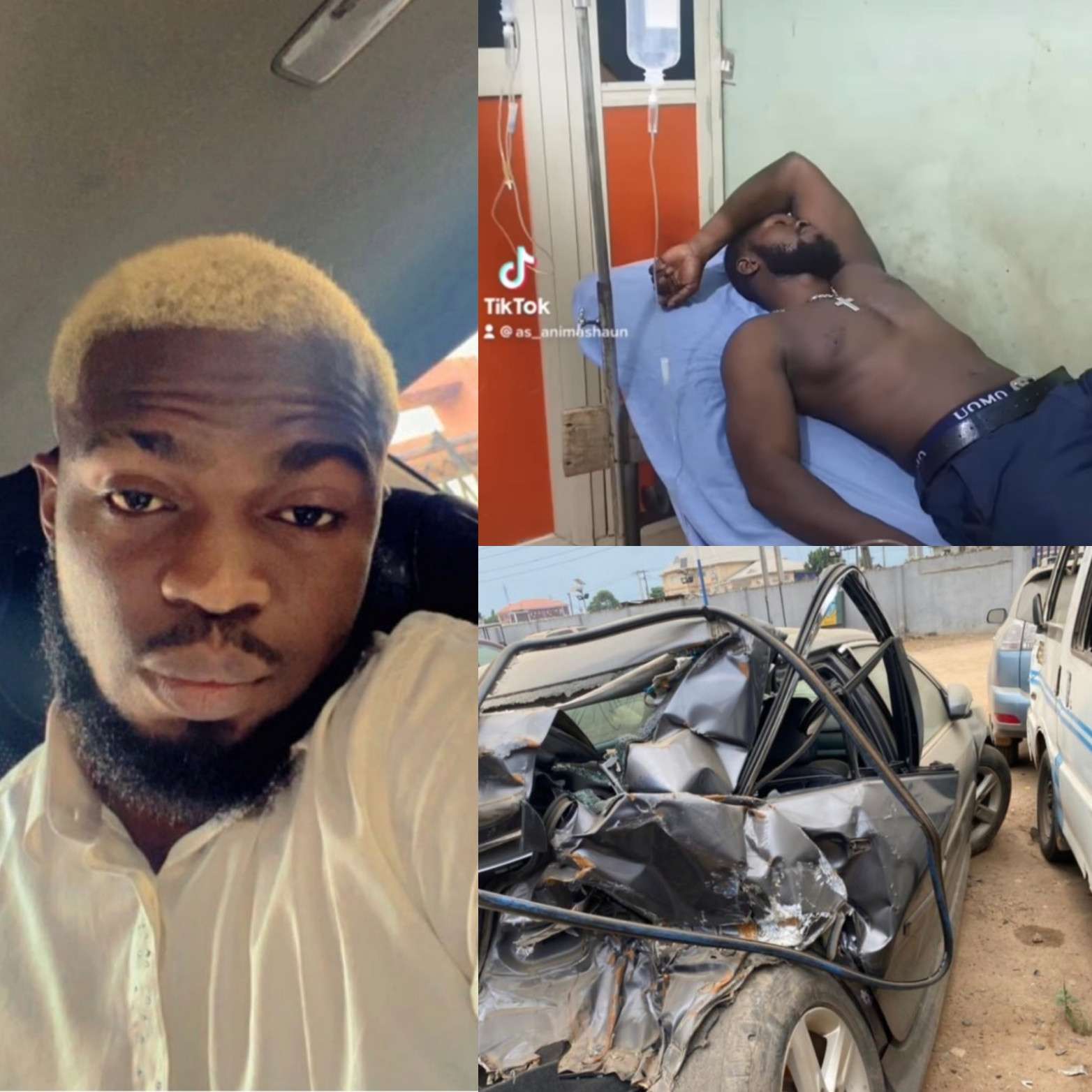 Actor Ayo Animashaun shares testimony as he miraculously survives ghastly accident with truck 