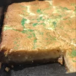 5-Ingredient Sugar Cookie Cheesecake Bars on a plate