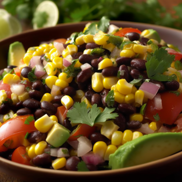 Vibrant and flavorful black bean and corn salad