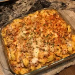 Cheesy Baked Tortellini Casserole with Meat Sauce
