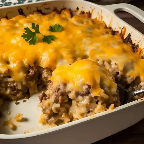 Beef and Rice Casserole - Mains - JeVibe Recipes