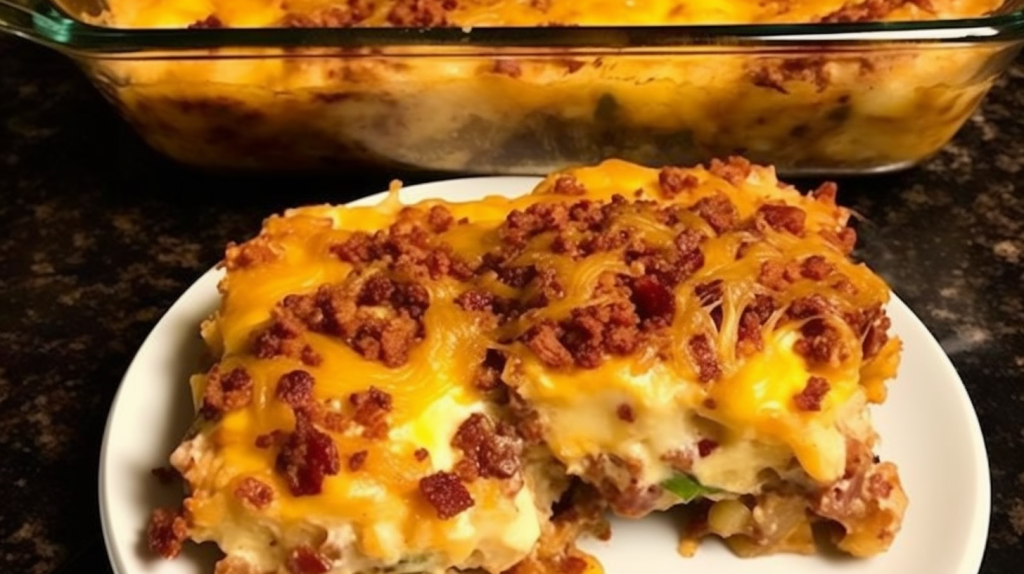 Cheesy Loaded Meatloaf Casserole Mains Jevibe Recipes 