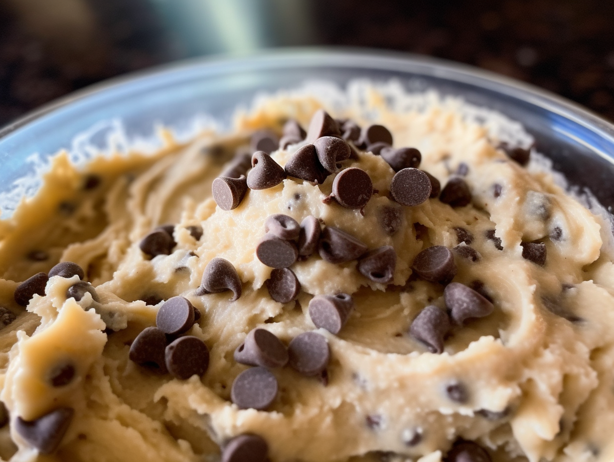 Decadent Cookie Dough Dip in a bowl