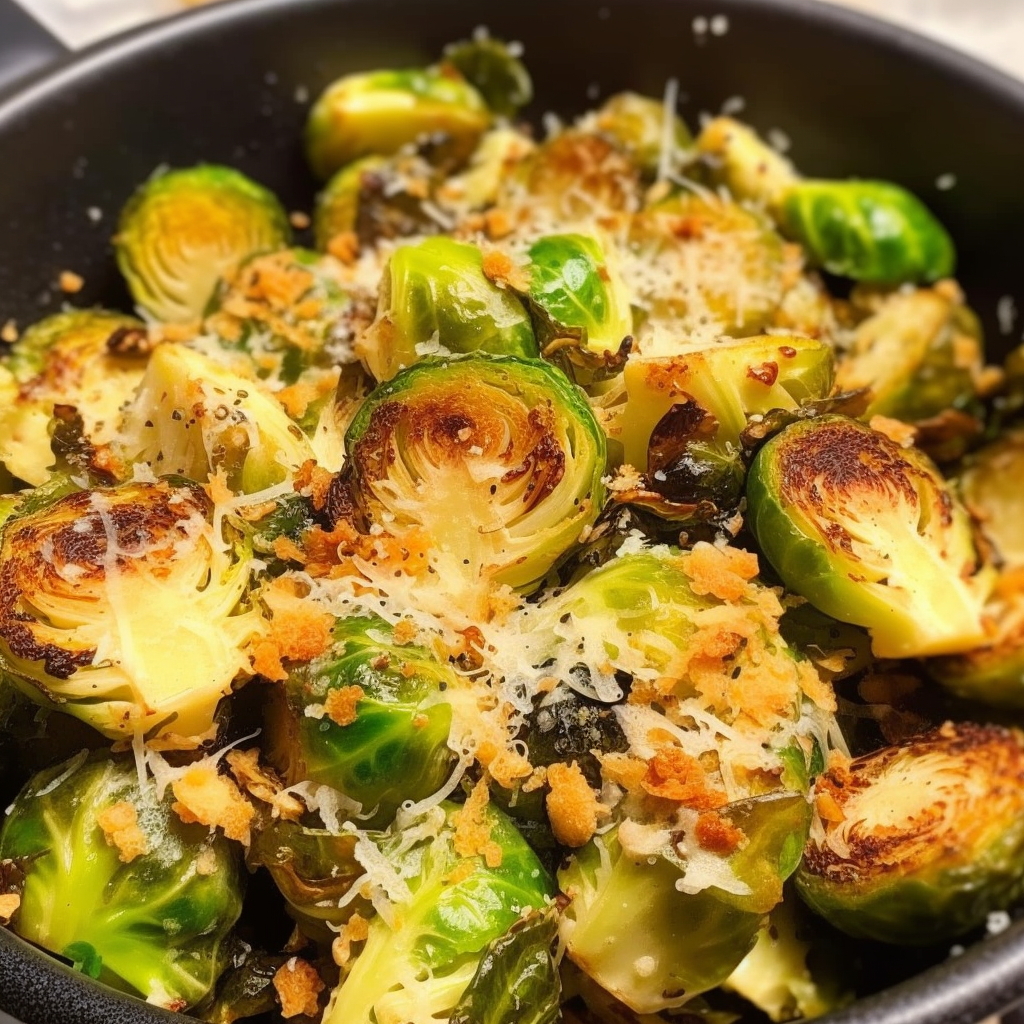 Crunchy air-fried Brussels Sprouts