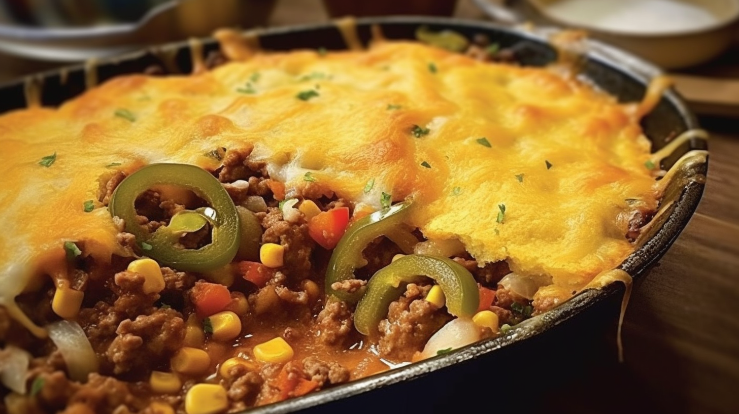 Savory Easy Tex-Mex Casserole with Golden Cornbread Topping