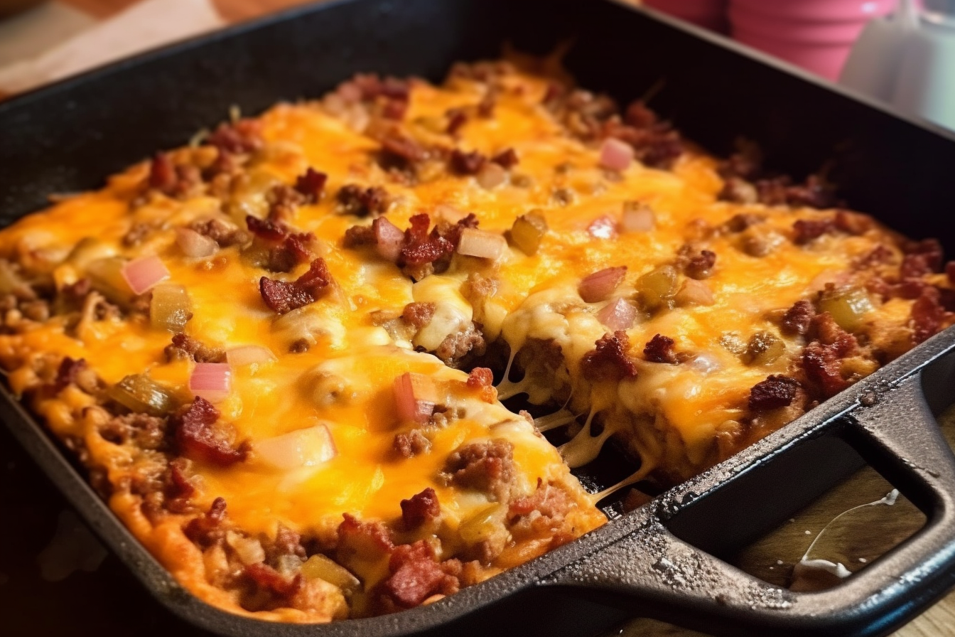 dish of Low-carb bacon casserole