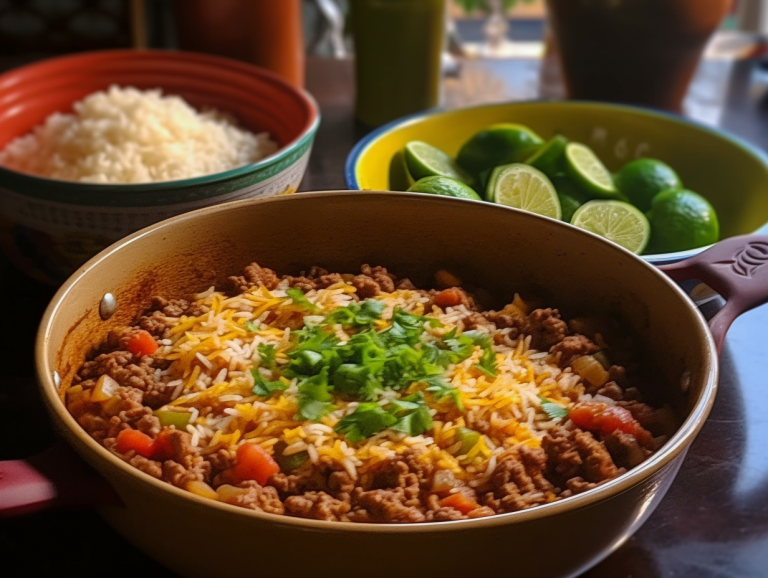 One Pot Mexican Ground Beef and Rice - Mains - JeVibe Recipes