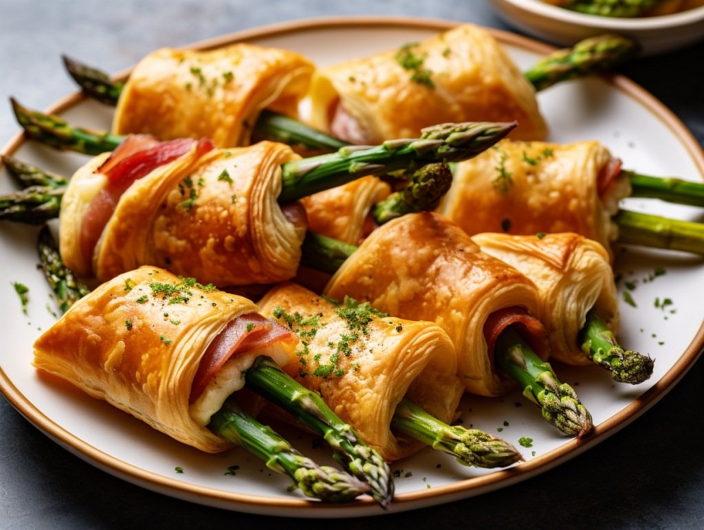 Prosciutto-Wrapped Asparagus Puff Pastry