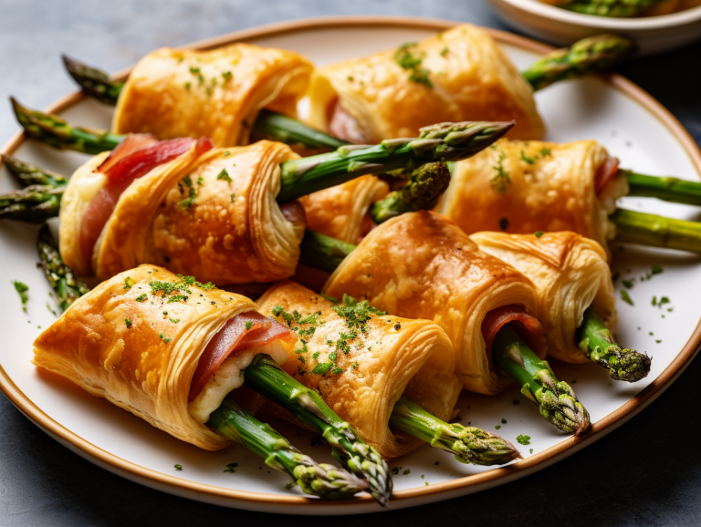 ProsciuttoWrapped Asparagus Puff Pastry