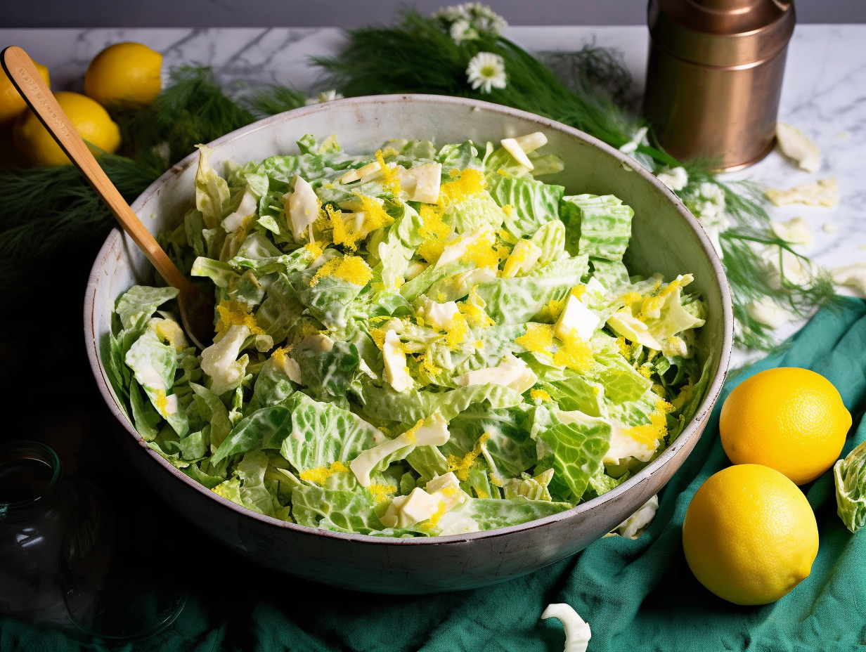 Fresh Ingredients for Savoy Cabbage Salad