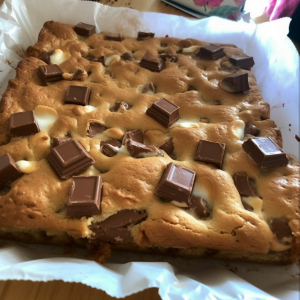 Freshly baked S'mores Cookie Bars