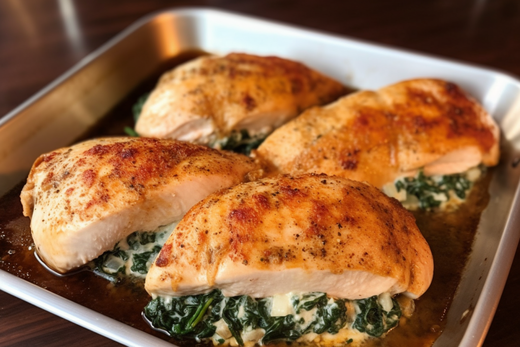 Spinach Stuffed Chicken - Mains - JeVibe Recipes