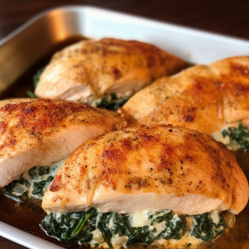 Spinach Stuffed Chicken - Mains - JeVibe Recipes