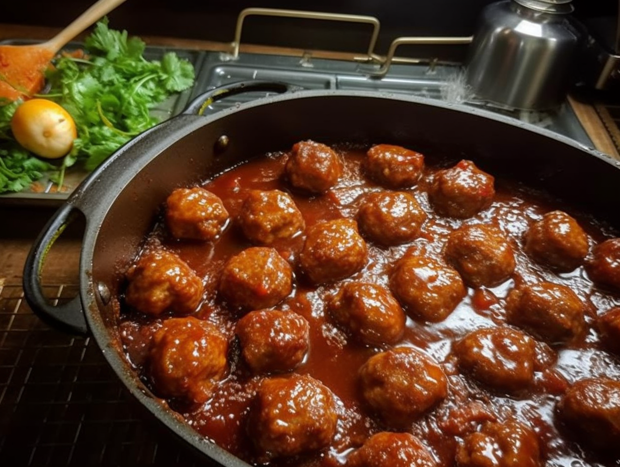 Sweet and Sour Meatballs with Tangy Sauce
