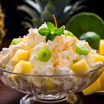 Scrumptious Creamy Pineapple Salad in a bowl