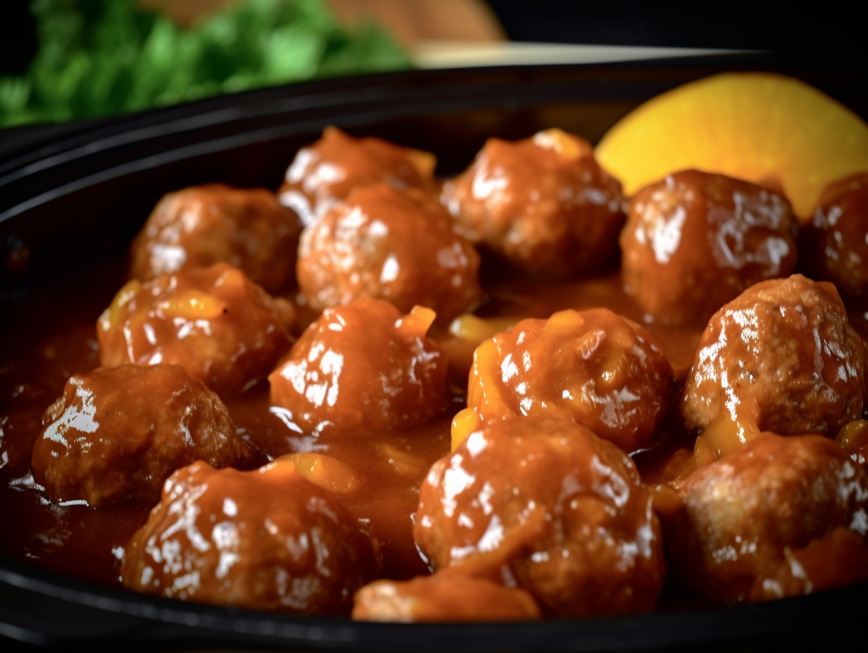 Slow-Cooked BBQ Pineapple Meatballs