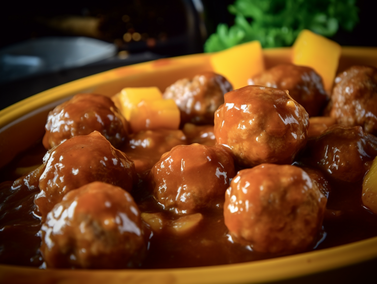 Delicious Crockpot Pineapple BBQ Meatballs