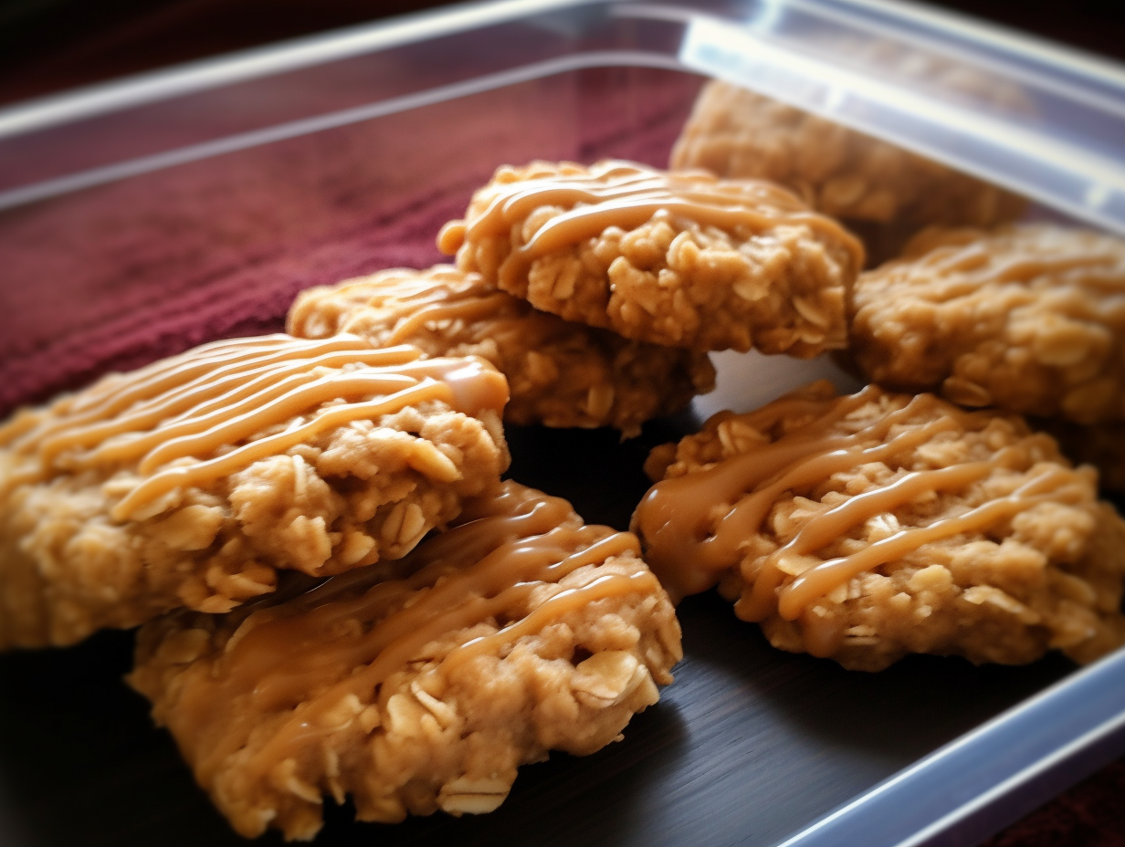 Finished No-Bake Peanut Butter Cookies