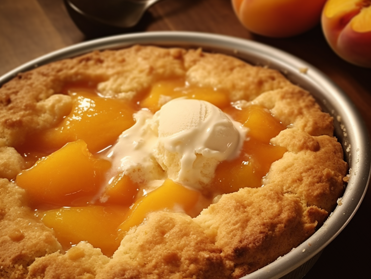 Delicious Bisquick™ Peach Cobbler Dessert