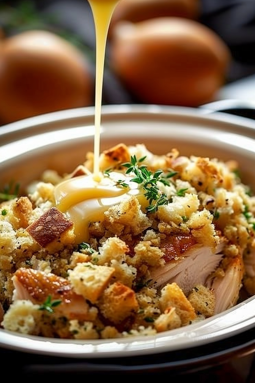 4-Ingredient Slow Cooker Chicken with Stuffing: Your New Go-To Meal ...