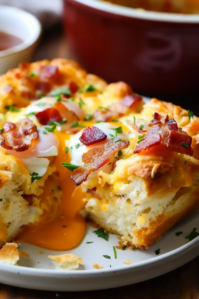 Bacon Egg Cheese Biscuit Bake - Easy Breakfast Casserole