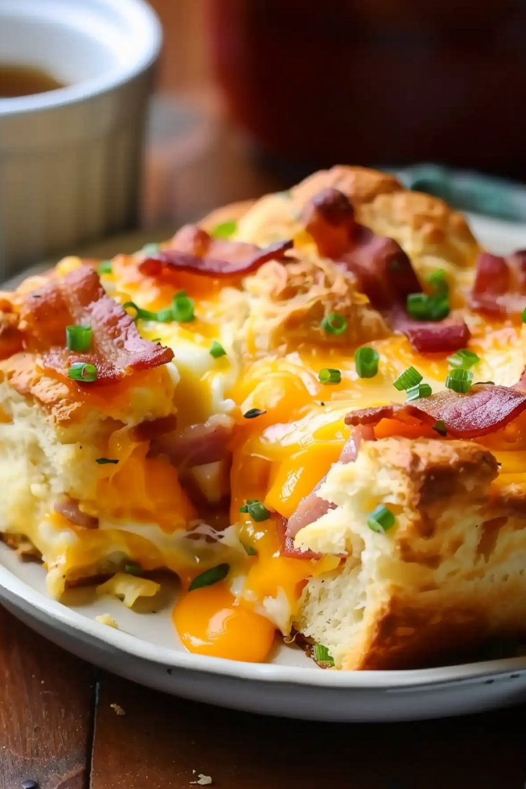 Bacon Egg Cheese Biscuit Bake - Easy Breakfast Casserole