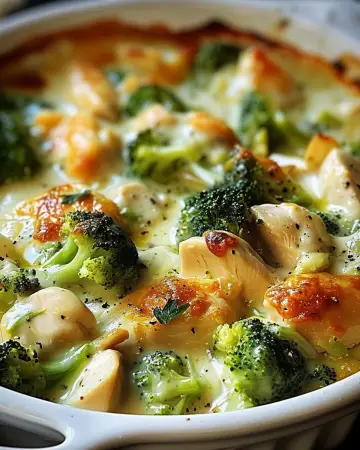 Homemade Broccoli Chicken Divan served hot